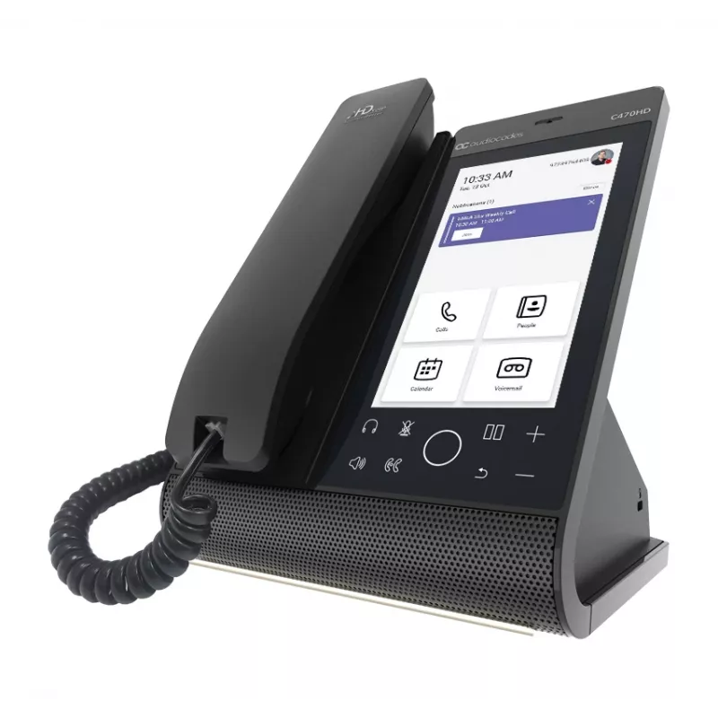 AudioCodes Teams C470HD TEAMS-C470HD-DBW Total Touch IP telefonas, PoE, GbE, Bluetooth, 5,5 colio (14 cm) ekranas 720 x 1280, USB, juodas