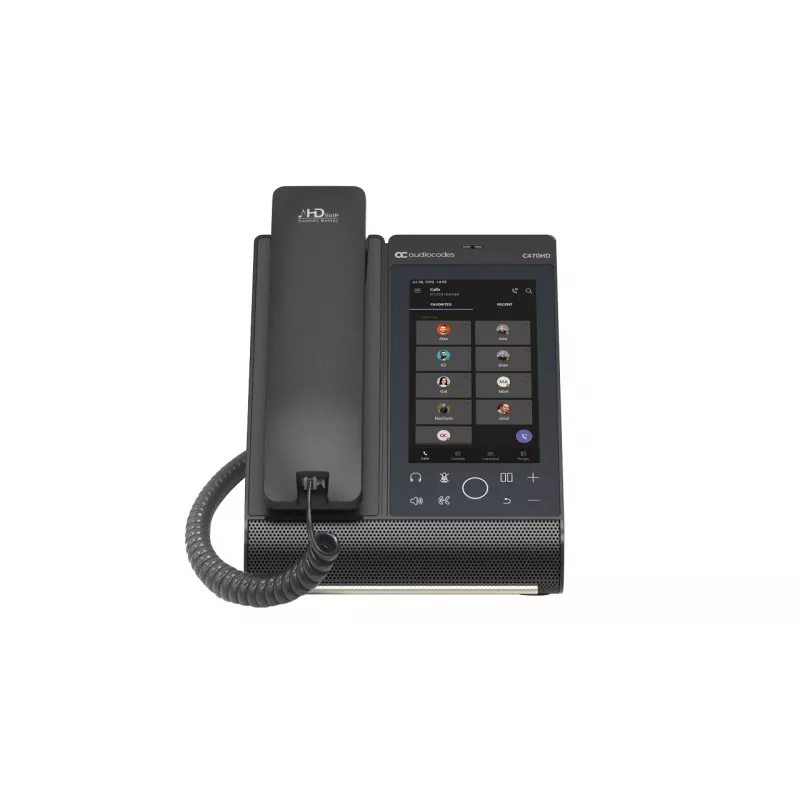 AudioCodes Teams C470HD TEAMS-C470HD-DBW Total Touch IP telefonas, PoE, GbE, Bluetooth, 5,5 colio (14 cm) ekranas 720 x 1280, USB, juodas
