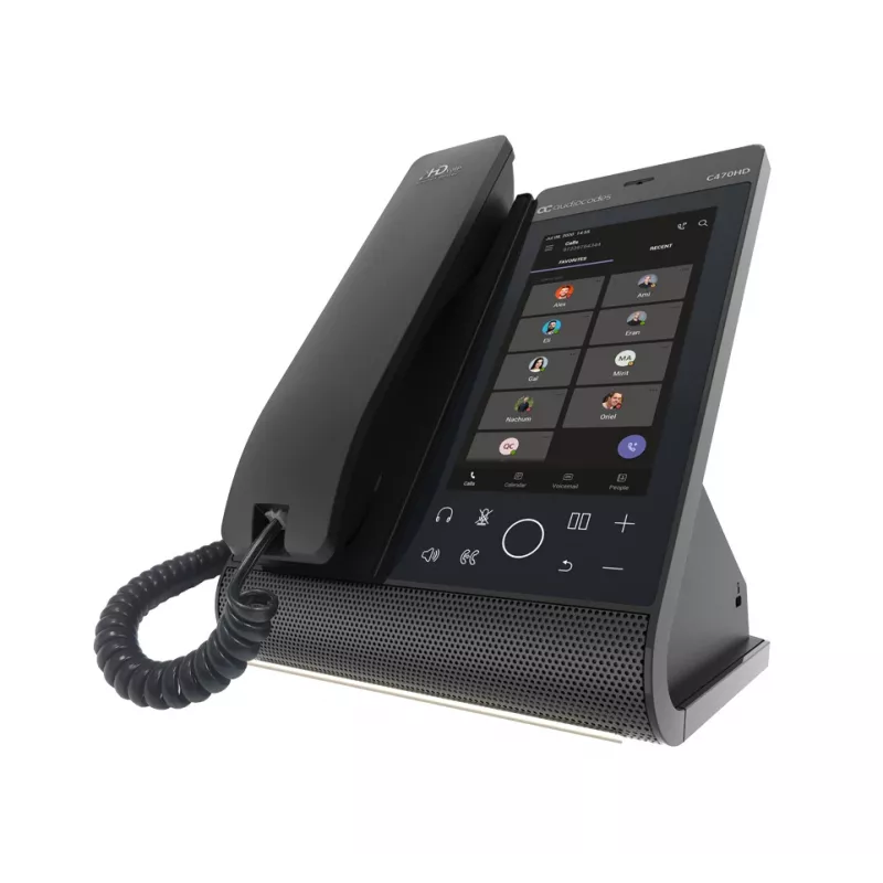 AudioCodes Teams C470HD TEAMS-C470HD-DBW Total Touch IP telefonas, PoE, GbE, Bluetooth, 5,5 colio (14 cm) ekranas 720 x 1280, USB, juodas