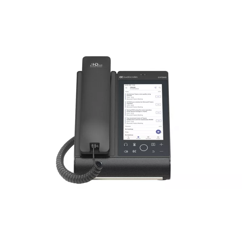 AudioCodes Teams C470HD TEAMS-C470HD-DBW Total Touch IP telefonas, PoE, GbE, Bluetooth, 5,5 colio (14 cm) ekranas 720 x 1280, USB, juodas