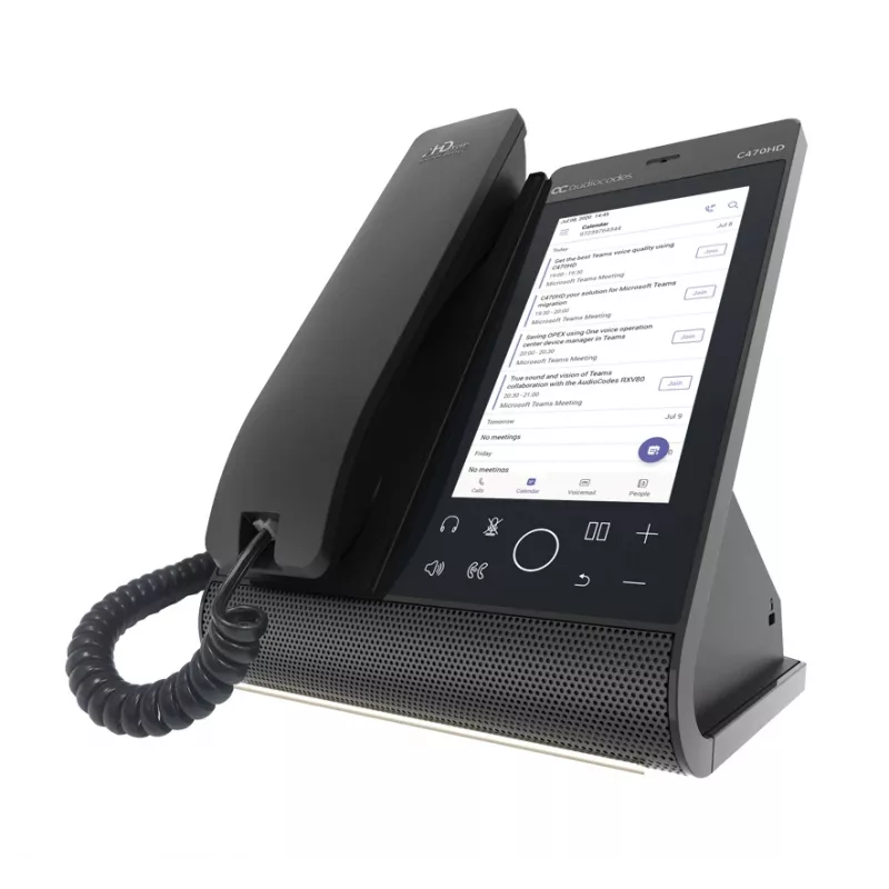 AudioCodes Teams C470HD TEAMS-C470HD-DBW Total Touch IP telefonas, PoE, GbE, Bluetooth, 5,5 colio (14 cm) ekranas 720 x 1280, USB, juodas