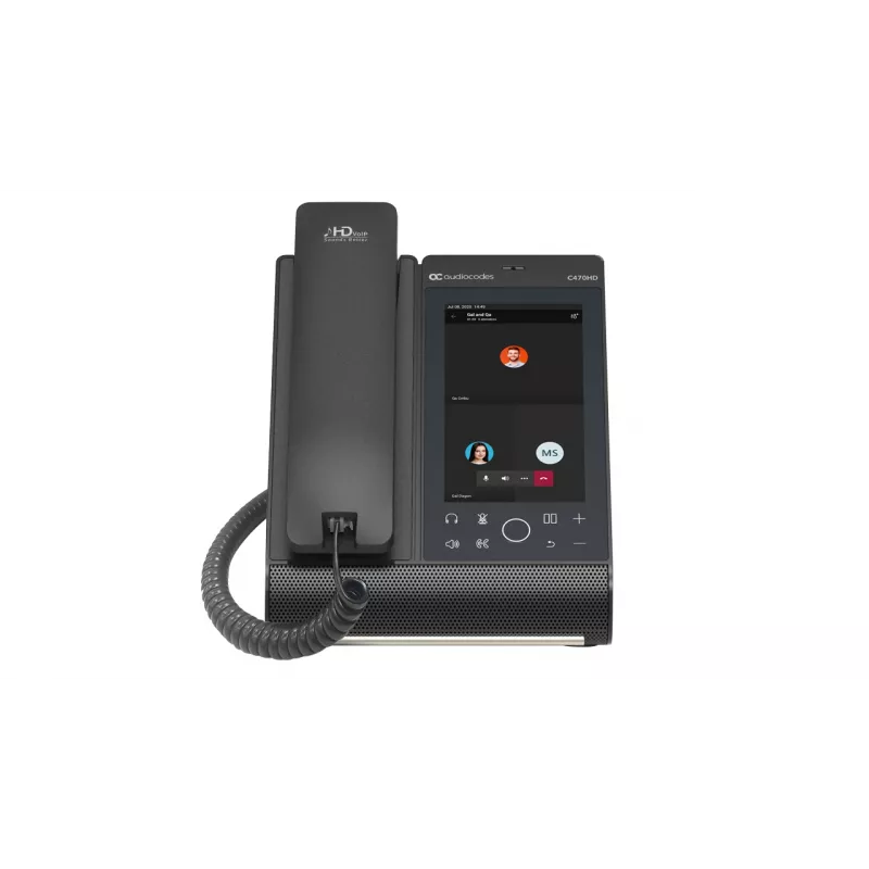 AudioCodes Teams C470HD TEAMS-C470HD-DBW Total Touch IP telefonas, PoE, GbE, Bluetooth, 5,5 colio (14 cm) ekranas 720 x 1280, USB, juodas