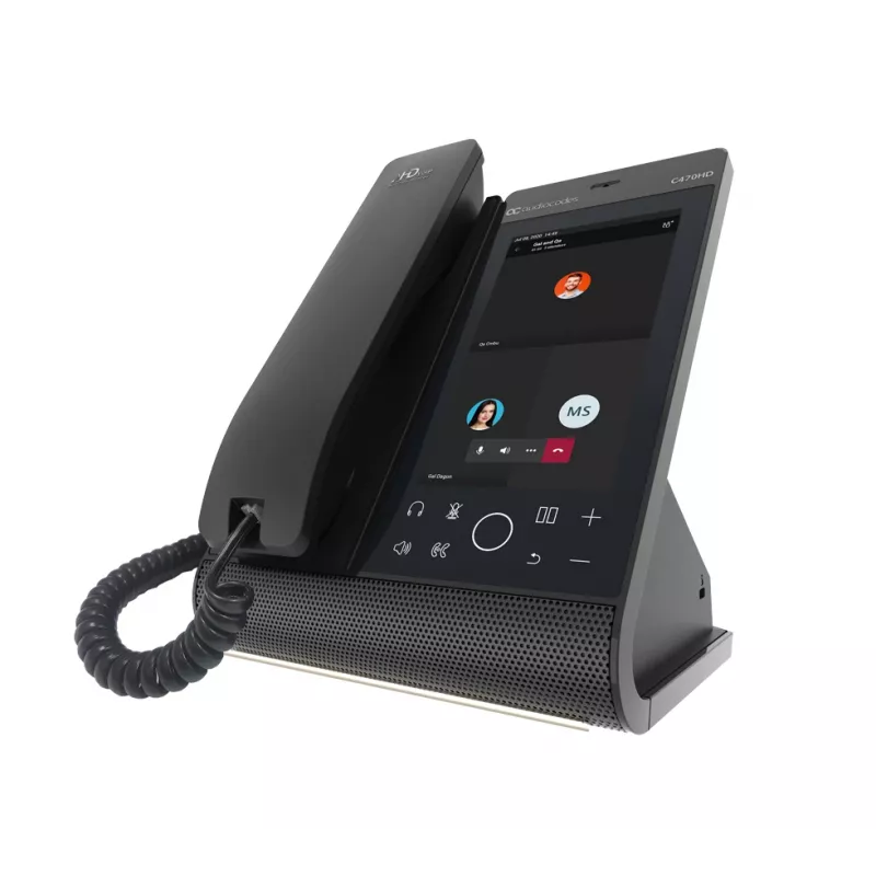 AudioCodes Teams C470HD TEAMS-C470HD-DBW Total Touch IP telefonas, PoE, GbE, Bluetooth, 5,5 colio (14 cm) ekranas 720 x 1280, USB, juodas