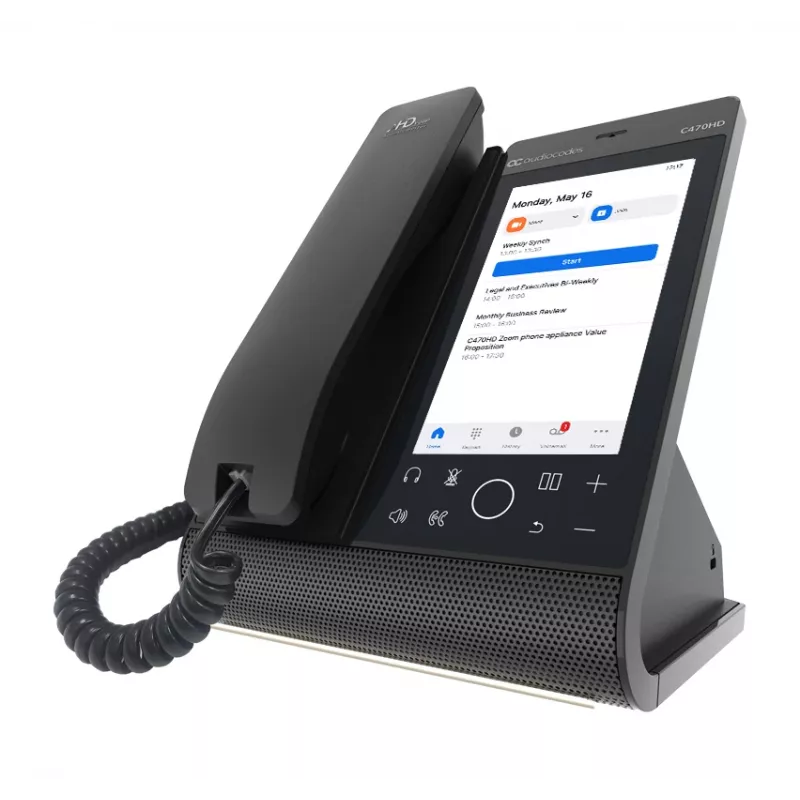 IP telefonas AudioCodes Teams C470HD PoE GbE laidinis ragelis Android