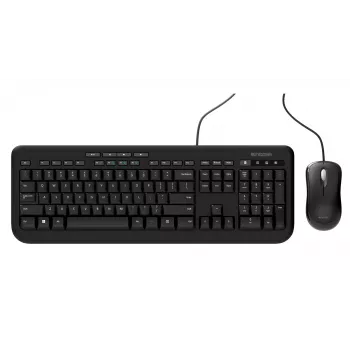 Incase Designed by Microsoft Wired Desktop 600 – belaidė klaviatūra su pele, USB, QWERTY vokiškas, juoda