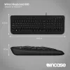 Incisas, sukurtas Microsoft Wired 600 – pilno dydžio laidinė klaviatūra, USB, QWERTY, JK anglų, juoda
