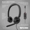 Incase Designed by Microsoft Modern USB-C ausinės su laidu, biuro / skambučių centro, USB Type-C, juodos