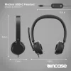 Incase Designed by Microsoft Modern USB-C ausinės su laidu, biuro / skambučių centro, USB Type-C, juodos