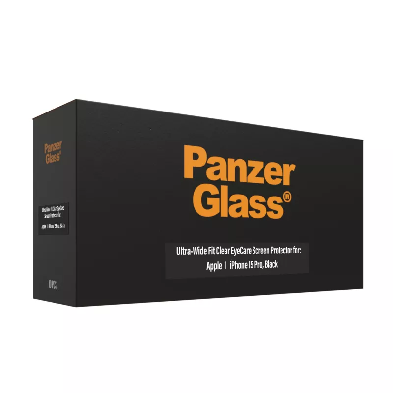 PanzerGlass EyeCare Ekrano apsauga iPhone 15 Pro Ultra-Wide Fit atspari smūgiams