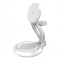 j5create Qi2 3-in-1 sulankstoma belaidė magnetinė įkrovimo stotelė (USB-C, 15 W, 2,5 W, 5 W, balta)