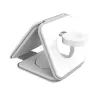 j5create Qi2 3-in-1 magnetinė kelioninė belaidė įkrovimo stotelė, vidaus, USB greitasis įkrovimas, balta