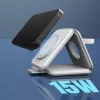 j5create Qi2 3-in-1 magnetinė kelioninė belaidė įkrovimo stotelė, vidaus, USB greitasis įkrovimas, balta