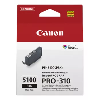 Canon PFI-5100 PBK kasetė su rašalu 1 vnt. Originali Foto juoda