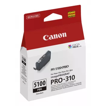 Canon PFI-5100 PBK kasetė su rašalu 1 vnt. Originali Foto juoda