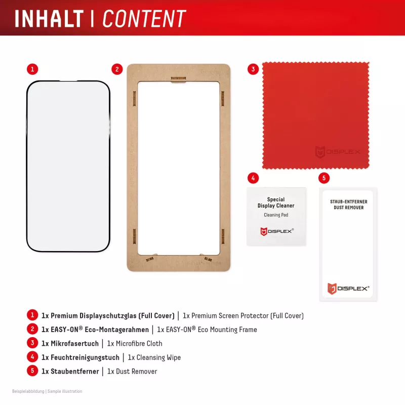 Displex Premium Screen Protector (Full Cover, 10H) Samsung Galaxy S25 Edge, Eco Mounting Frame, Full Cover