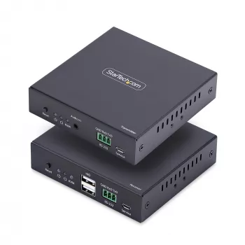 „StarTech.com“ HDMI KVM prailgintuvas per IP tinklą, 4K 60Hz, be tvarkyklių, HDMI ir USB per Ethernet/CAT6, AVoIP, siųstuvas ir imtuvas komplekte, su montavimo rinkiniais