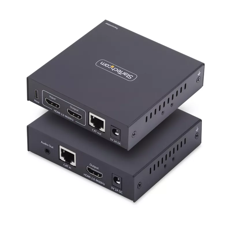 „StarTech.com“ HDMI KVM prailgintuvas per IP tinklą, 4K 60Hz, be tvarkyklių, HDMI ir USB per Ethernet/CAT6, AVoIP, siųstuvas ir imtuvas komplekte, su montavimo rinkiniais