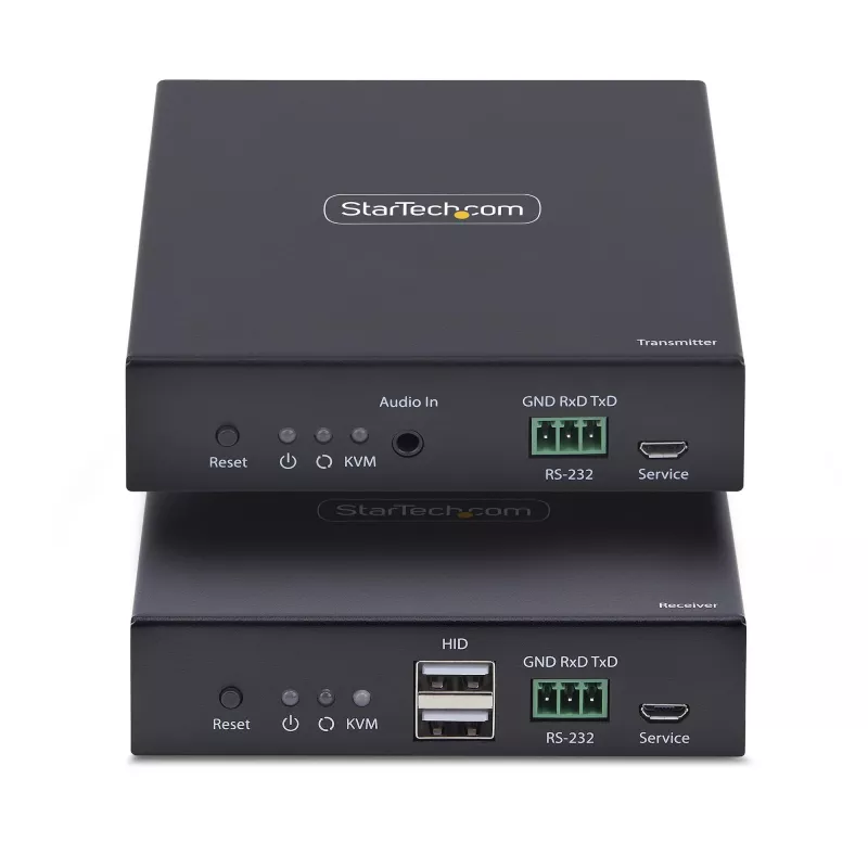 „StarTech.com“ HDMI KVM prailgintuvas per IP tinklą, 4K 60Hz, be tvarkyklių, HDMI ir USB per Ethernet/CAT6, AVoIP, siųstuvas ir imtuvas komplekte, su montavimo rinkiniais