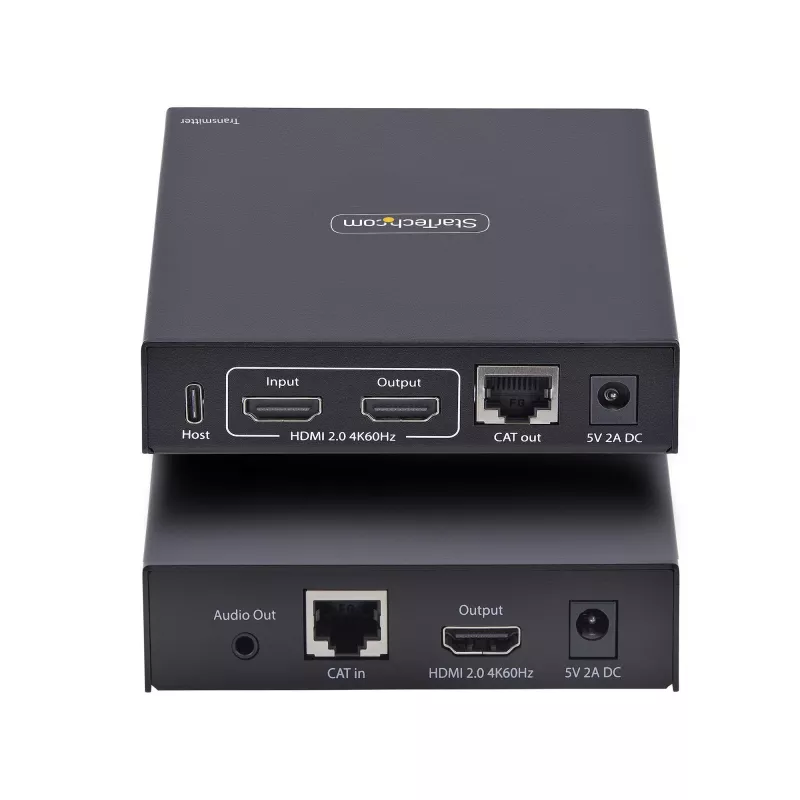 „StarTech.com“ HDMI KVM prailgintuvas per IP tinklą, 4K 60Hz, be tvarkyklių, HDMI ir USB per Ethernet/CAT6, AVoIP, siųstuvas ir imtuvas komplekte, su montavimo rinkiniais