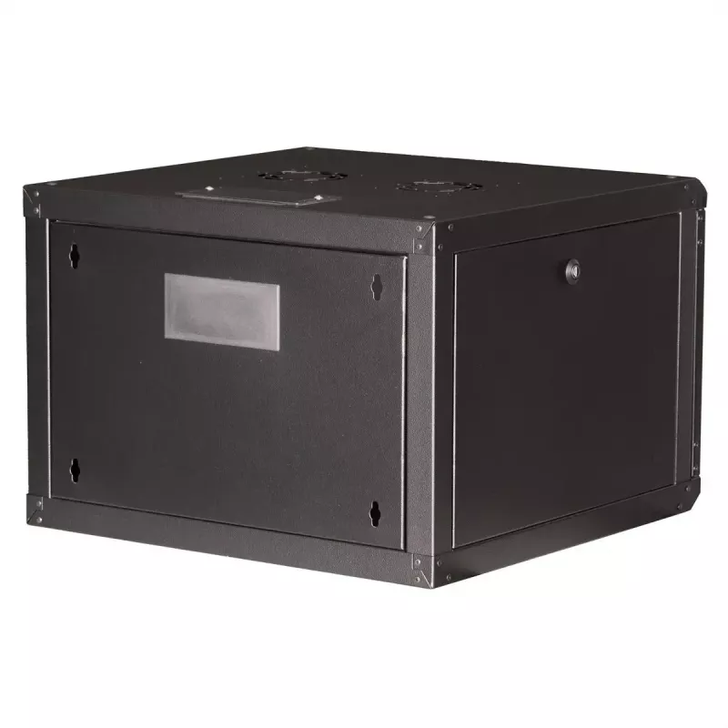 Sieninis 19 colių stovo spintos kabinetas ROLINE Pro 7U 600x600 WxD, juodas, su rakinamu užraktu, IP20