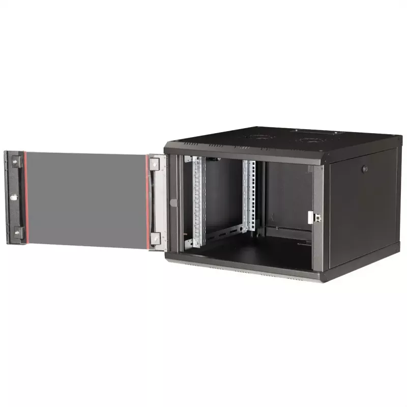 Sieninis 19 colių stovo spintos kabinetas ROLINE Pro 7U 600x600 WxD, juodas, su rakinamu užraktu, IP20