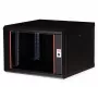 Sieninis 19 colių stovo spintos kabinetas ROLINE Pro 7U 600x600 WxD, juodas, su rakinamu užraktu, IP20