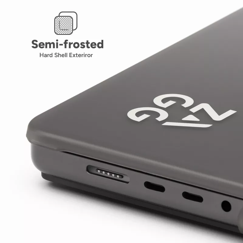 Kietas dėklas Zagg MacBook Pro 13 M2/M1 (20) — Dūminis, apsauginis korpusas