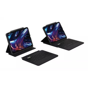 ZAGG Pro Keys 2 QWERTZ vokiškas juodas Bluetooth klaviatūra ir dėklas iPad Pro 11 (M4)