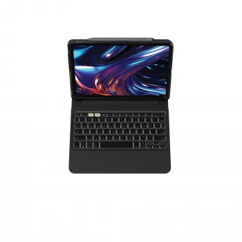 ZAGG Pro Keys 2 QWERTZ vokiškas juodas Bluetooth klaviatūra ir dėklas iPad Pro 11 (M4)