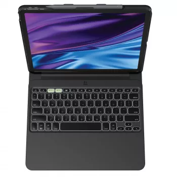 ZAGG Pro Keys 2 Swiss Bluetooth Juoda – klaviatūra ir dėklas iPad Air 13 (M2)