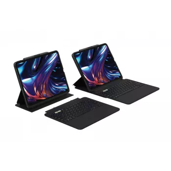 ZAGG Pro Keys 2 QWERTZ vokiškas juodas Bluetooth klaviatūra su dėklu iPad Pro 13 (M4)