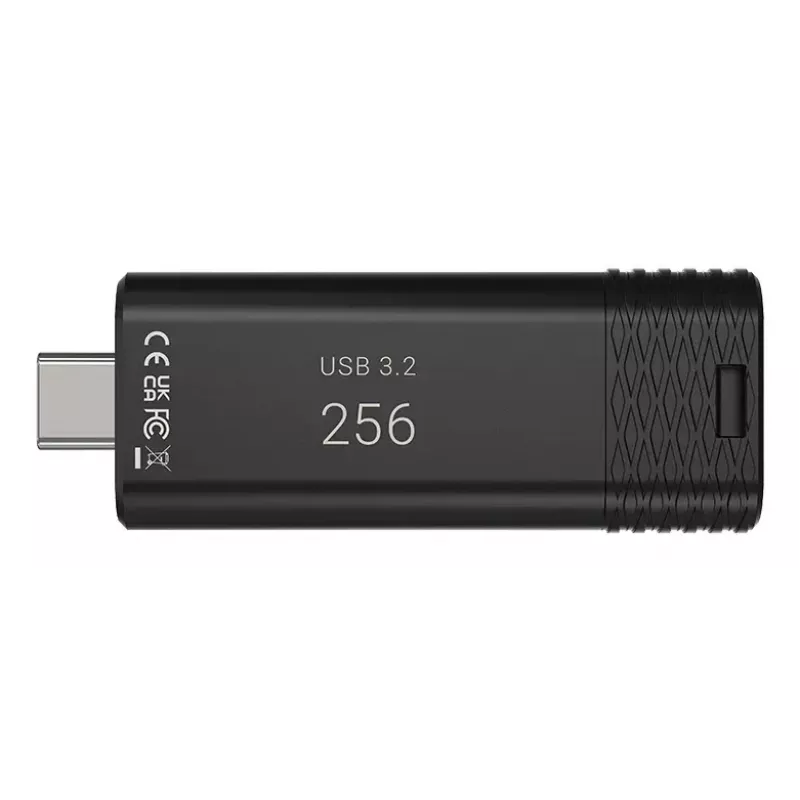 USB atmintukas PNY PRO Elite V3 256 GB USB Type-C 3.2 Gen 1 (3.1 Gen 1) juodas — slankusis korpusas