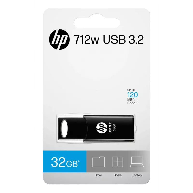 HP 712w USB atmintukas 32 GB USB Type-A 3.2 Gen 1 (3.1 Gen 1) Juodas