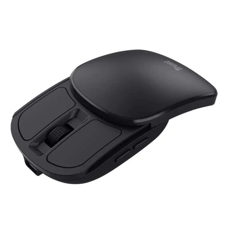 PELĖ TRUST Travel Ambidextrous RF Wireless 2400 DPI, 6 mygtukai, juoda