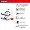 Displex Full Cover Camera Lens Glass iPhone 17 Pro Max, 10H, pilnas fotoaparato apsauginis stiklas, greitas montavimas, 2 vnt.