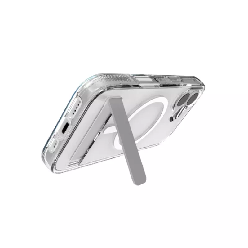 ZAGG Crystal Palace Snap Kickstand Case Apple iPhone 17 – permatomas dėklas su stoveliu