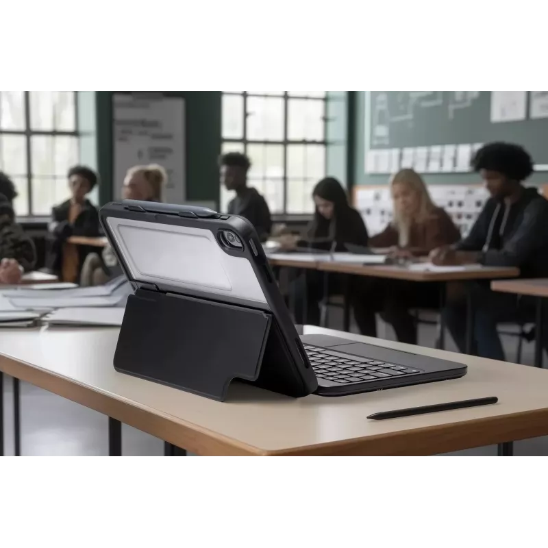 ZAGG Tough Keys klaviatūra su dėklu, skirta Apple iPad 10th Gen/A16, juoda, vokiška (B2B Brown Box)
