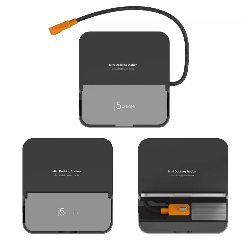 Mobiliojo įrenginio dokų stotelė j5 create JCD624-N USB Type-C, skirta iPhone 16/15 ir Samsung Galaxy serijai, 100×250×28,5 mm, 238 g, juoda/pilka