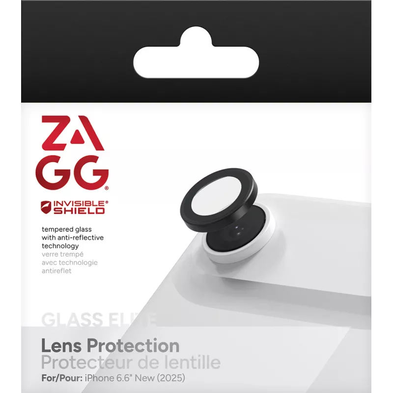 InvisibleShield Glass Elite (CameraRings) objektyvo apsauga, skirta Apple iPhone 17 Air, juoda