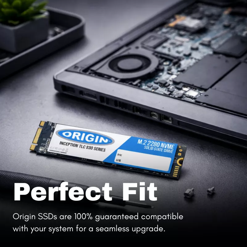 SSD Origin Inception 1TB NVMe M.2 3D TLC (80mm) — 2100MB/s skaitymas, 1900MB/s rašymas