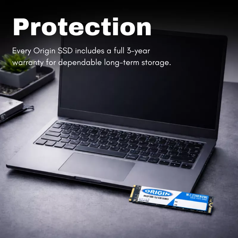 SSD Origin Inception 1TB NVMe M.2 3D TLC (80mm) — 2100MB/s skaitymas, 1900MB/s rašymas