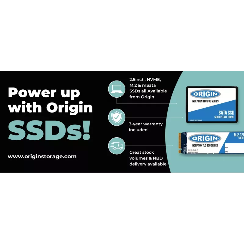 SSD Origin Inception 1TB NVMe M.2 3D TLC (80mm) — 2100MB/s skaitymas, 1900MB/s rašymas