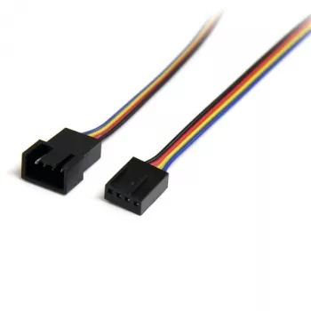 StarTech.com 12 colių 4 kontaktų ventiliatoriaus maitinimo ilginimo laidas - M/F, Molex (4 kontaktų), Molex (4 kontaktų), 0,305 m, vyriškas, moteriškas, tiesus