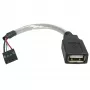 StarTech.com USBMBADAPT USB 2.0 adapteris, 6 col. (0,15 m), USB A lizdas – pagrindinės plokštės 4 kontaktų lizdas
