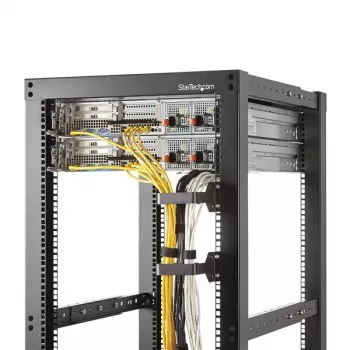 StarTech.com Daugiakryptis vertikalus serverio stovo kabelių valdymo D-žiedas 6x10 cm