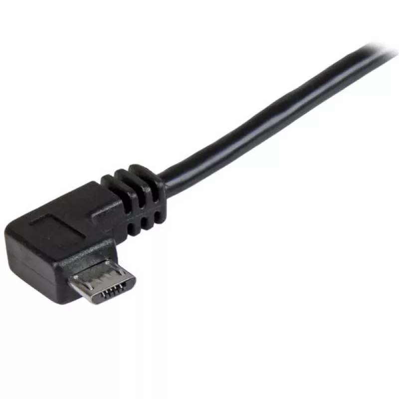 StarTech.com Micro-USB įkrovimo ir sinchronizavimo kabelis M/M - stačiu kampu Micro-USB - 30/24 AWG - 1 m