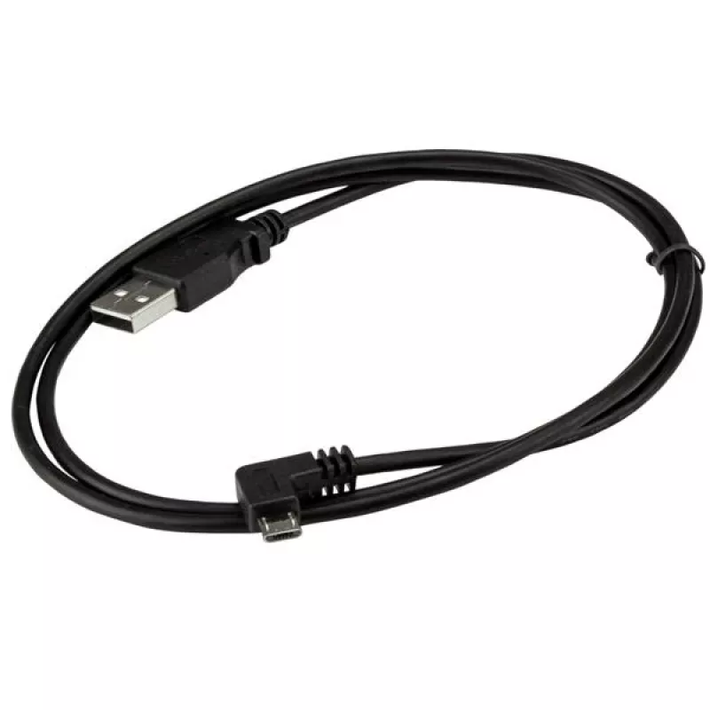 StarTech.com Micro-USB įkrovimo ir sinchronizavimo kabelis M/M - stačiu kampu Micro-USB - 30/24 AWG - 1 m