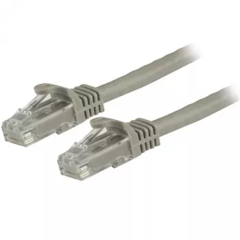 StarTech.com 1,5 m CAT6 Ethernet kabelis - pilkas CAT 6 Gigabit Ethernet laidas - 250 MHz 100W PoE RJ45 UTP tinklo/jungiamasis laidas be užkabinimo su įtempimo mažinimu, individualiai išbandytas