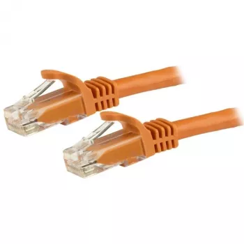 StarTech.com 1,5 m CAT6 Ethernet kabelis - oranžinis CAT6 Gigabit Ethernet laidas - 250 MHz 100W PoE RJ45 UTP tinklo/jungiamasis kabelis be užkabinimo, su įtempimo mažinimu, individualiai išbandytas