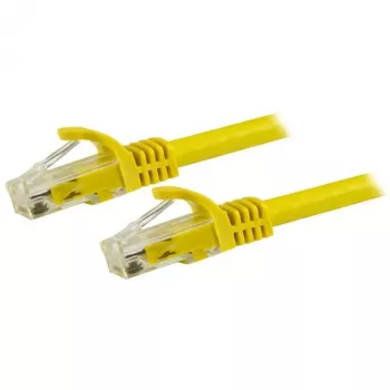 StarTech.com 1,5 m CAT6 Ethernet kabelis - geltonas CAT 6 Gigabit Ethernet laidas - 250 MHz 100 W PoE RJ45 UTP tinklo/jungiamasis laidas be užkablių su įtempimo mažinimu, individualiai išbandytas